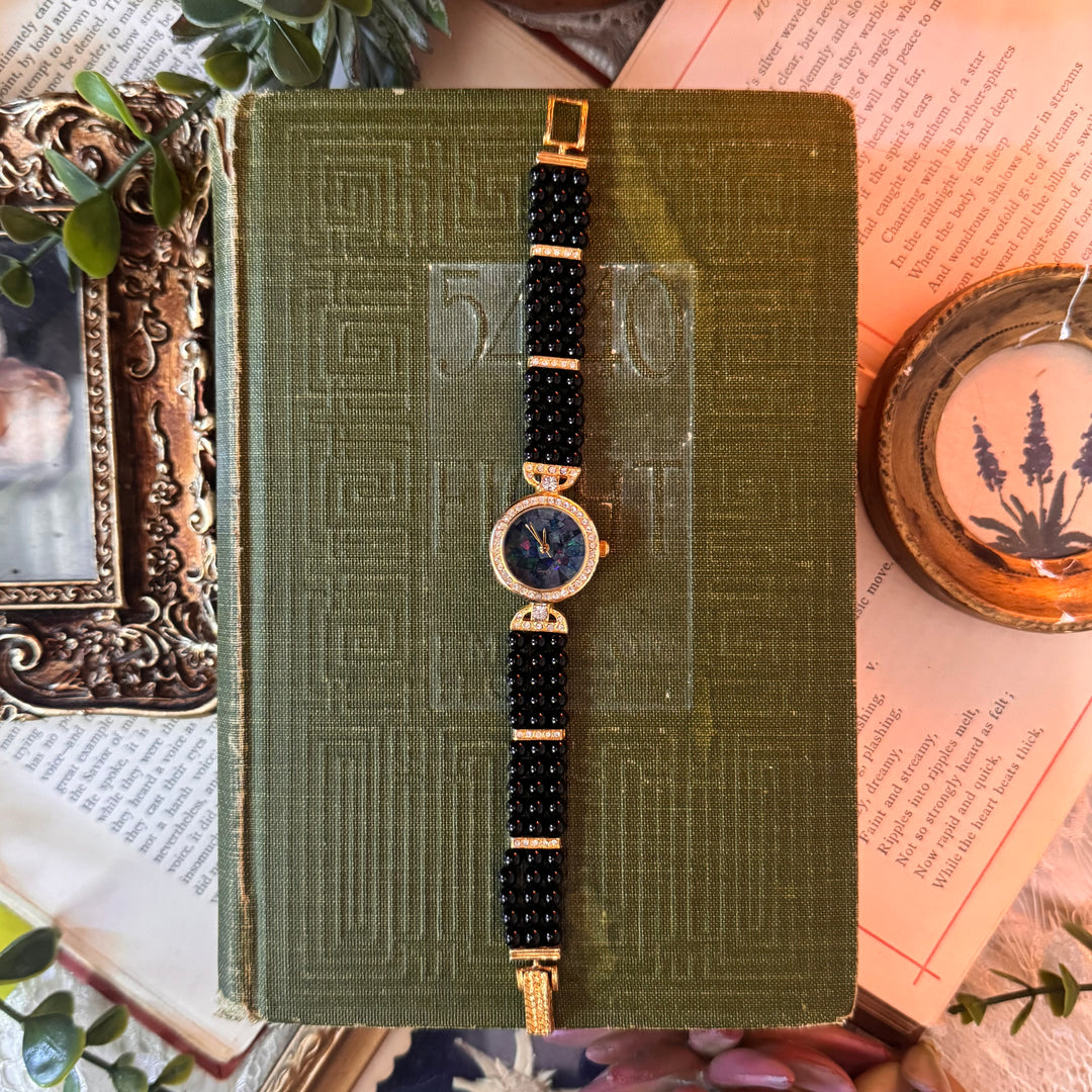 Gold Beaded Watch