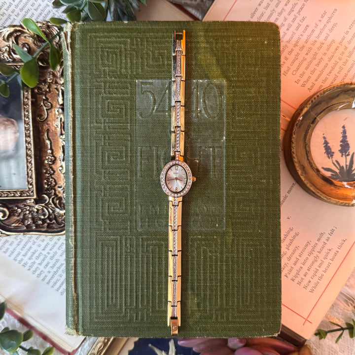 Gold Watch with Rhrinestones