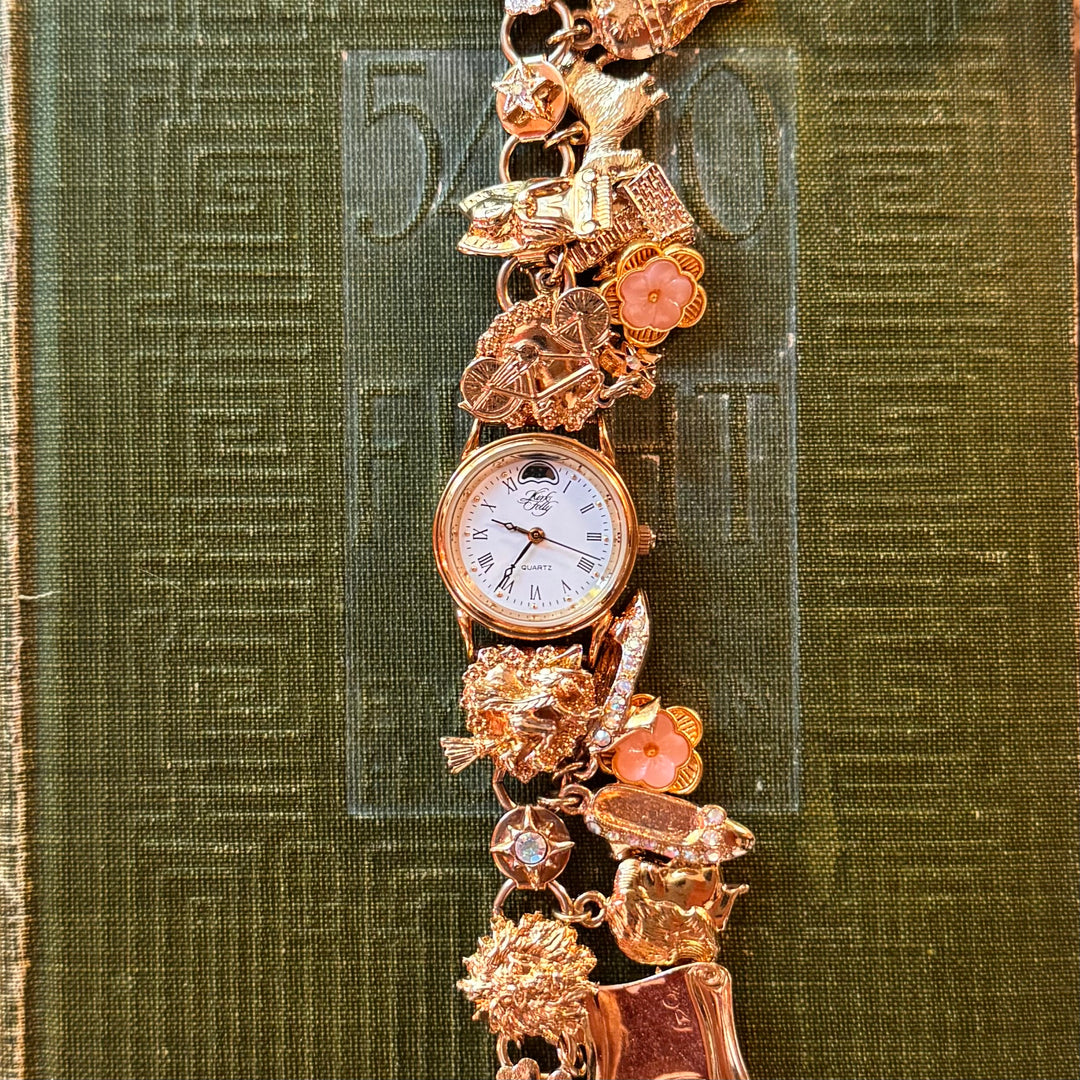 Gold Kirks Folly Alice in Wonderland Theme Watch