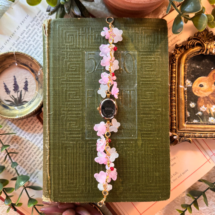 Handmade Gold Floral Charm Watch