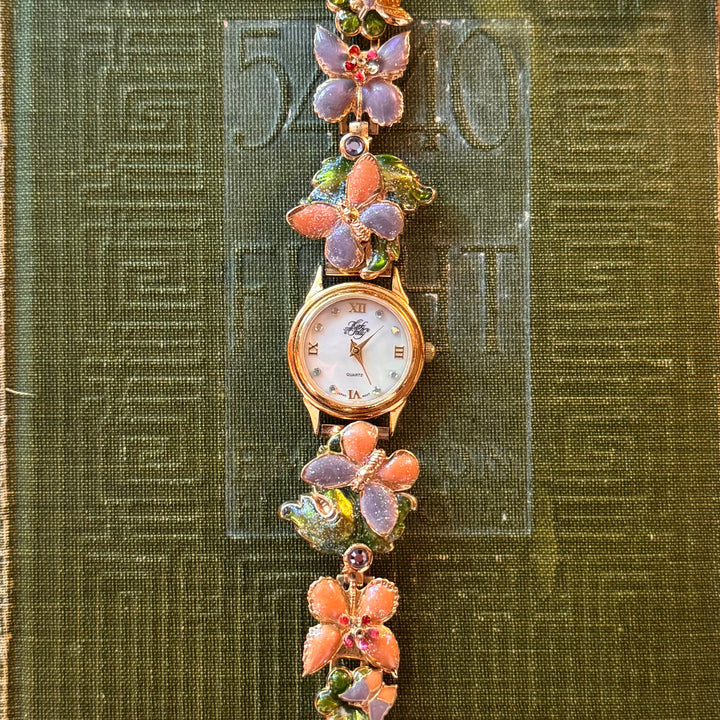 Extremely Rare Gold Kirks Folly Butterfly Charm Watch