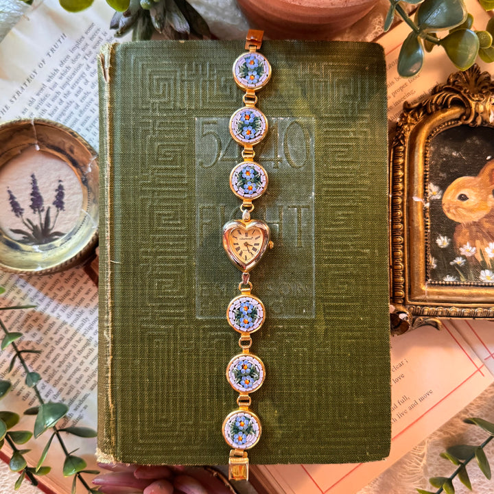 Repurposed Gold Micro Mosaic Watch