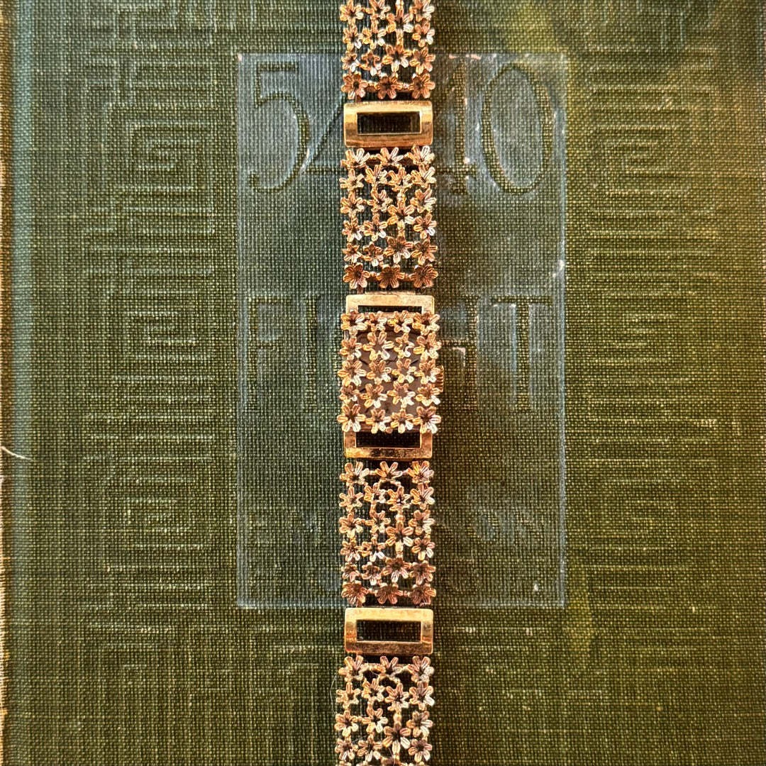 Gold Floral Peekaboo Watch