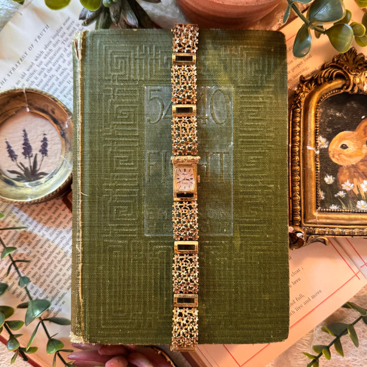 Gold Floral Peekaboo Watch