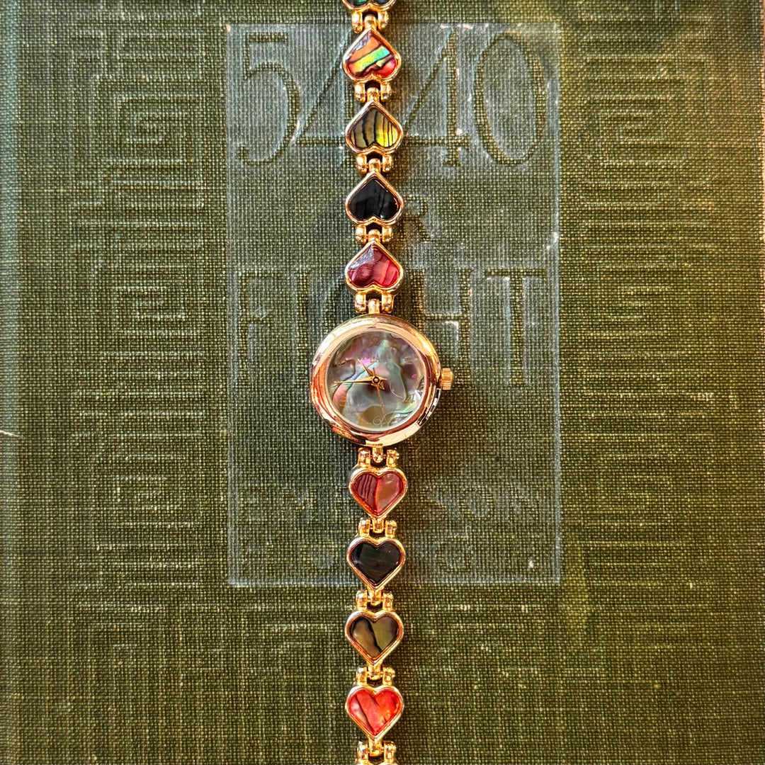 Gold Heart Abalone Watch