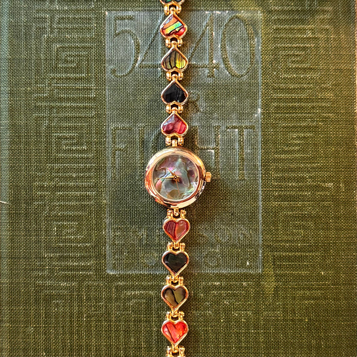 Gold Heart Abalone Watch
