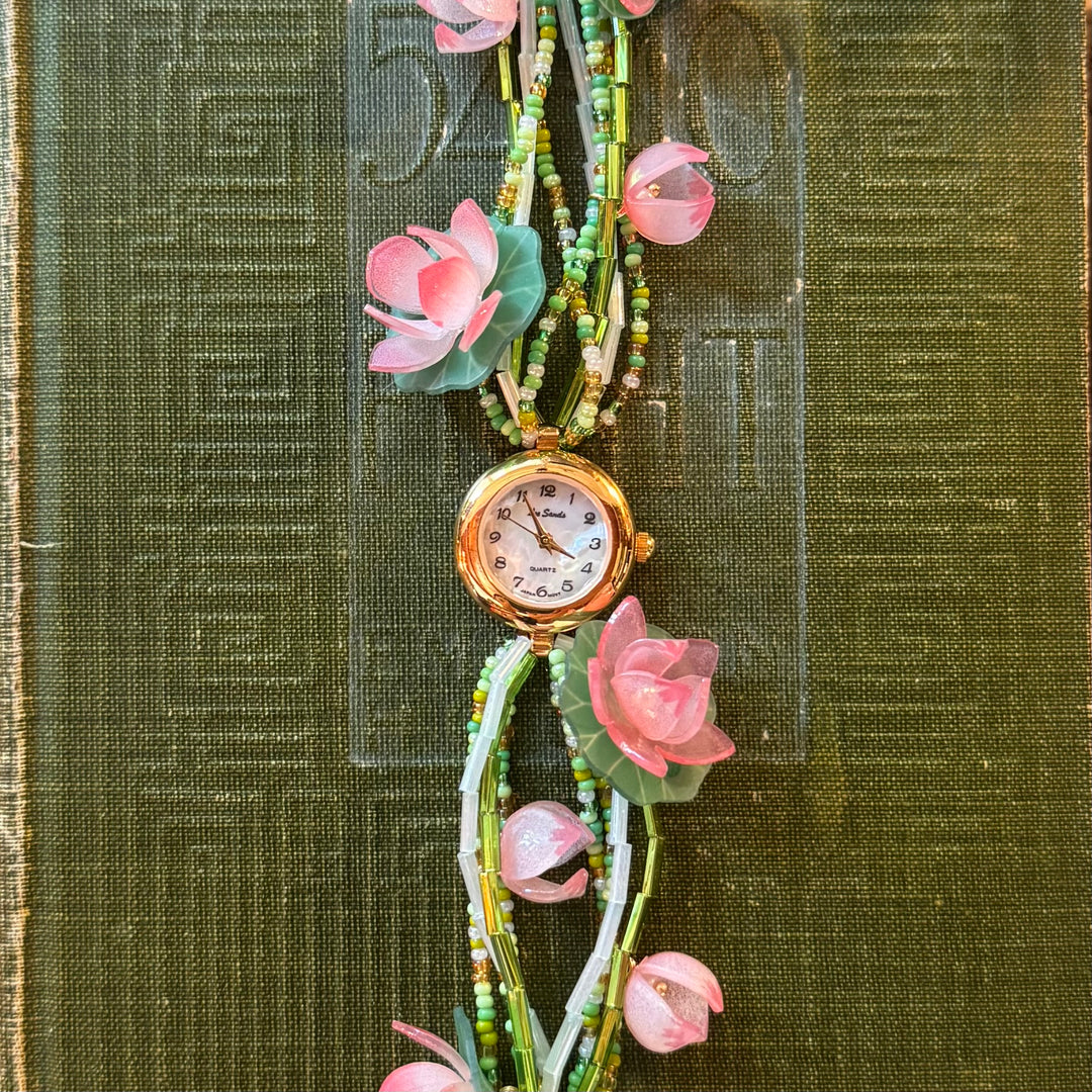 Handmade Gold Lotus Flower Watch