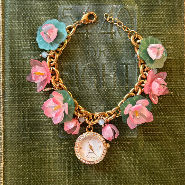 Handmade Gold Lotus Flower Watch