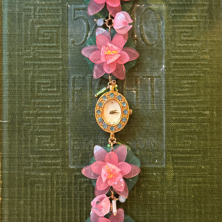Handmade Gold Lotus Flower Watch