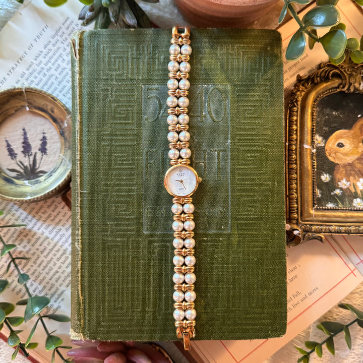 Gold Pearl Watch