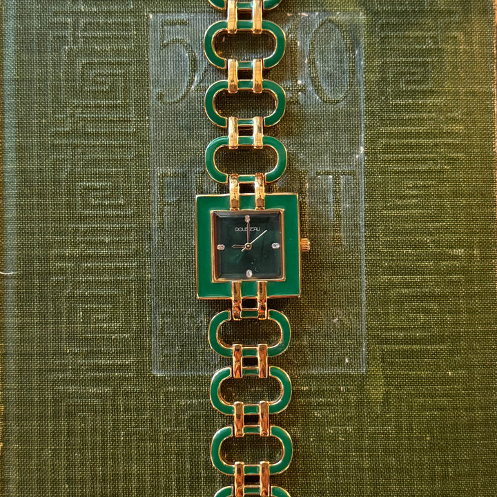 Gold Green Watch