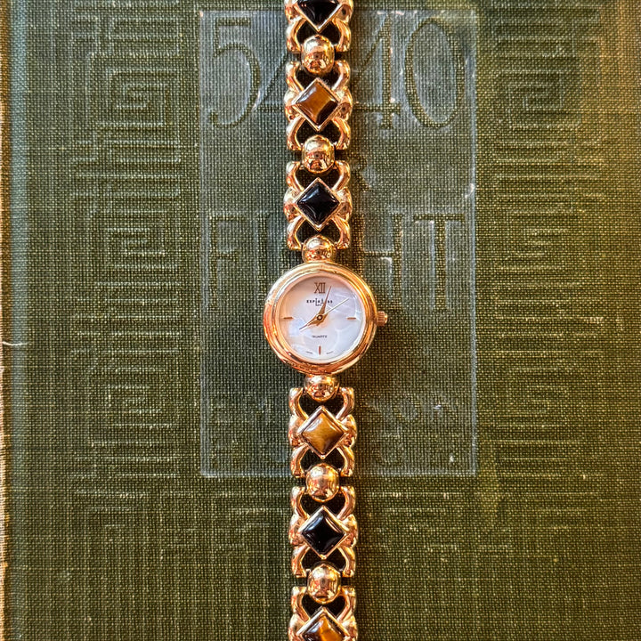 Gold Tiger Eye Stone Watch