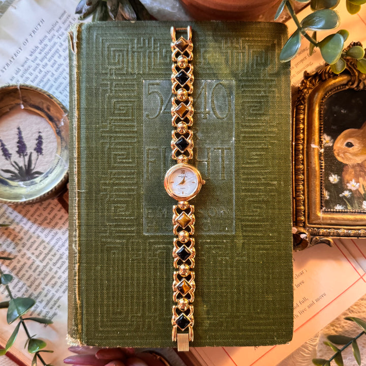 Gold Tiger Eye Stone Watch