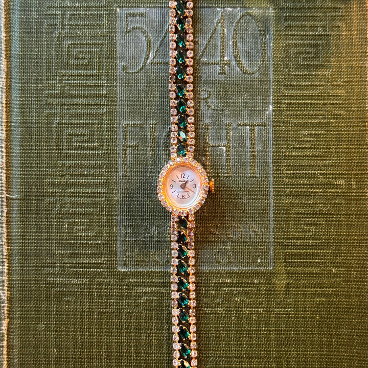 Gold Rhinestones Watch