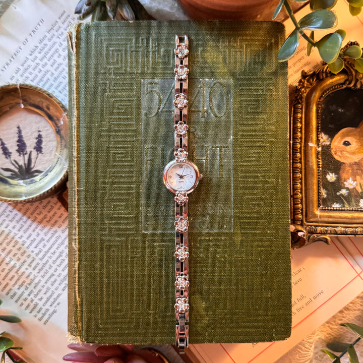 Silver Flower Watch