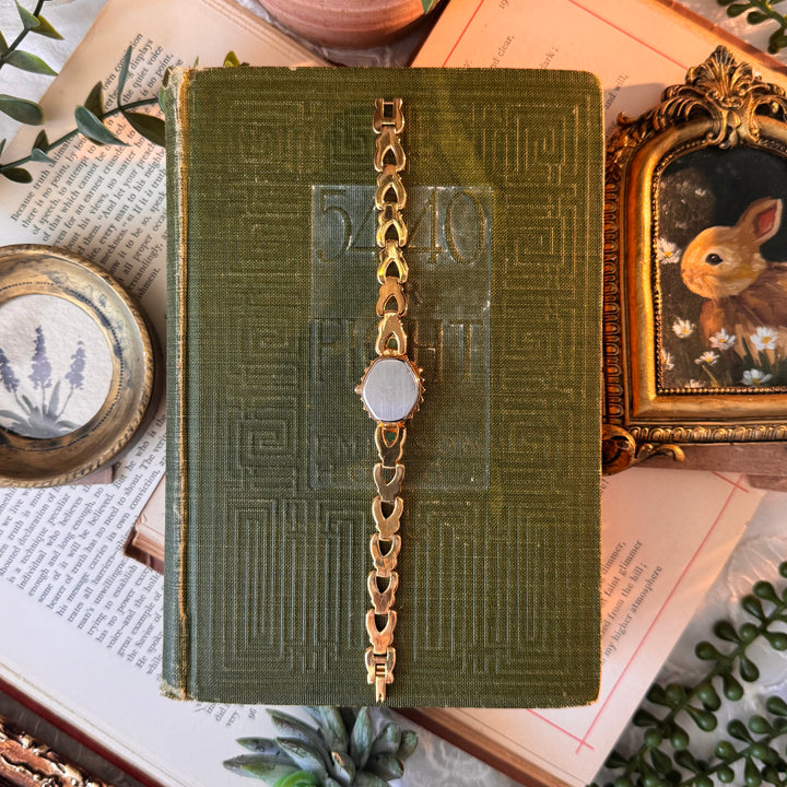 Extremely Rare Gold Nicolet Watch with Genuine Emerald Stones