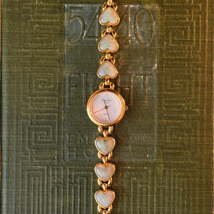 Gold Heart Jade Watch