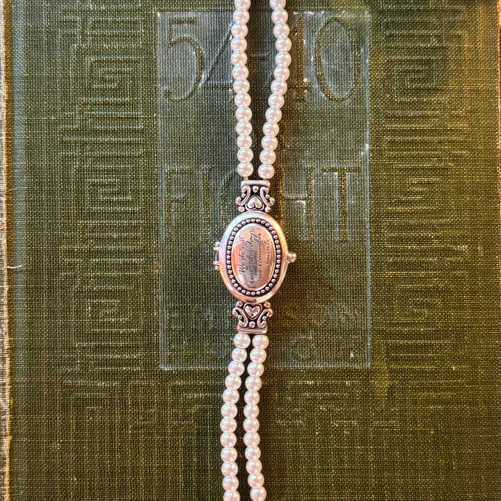 Silver Pearl Peekaboo Watch