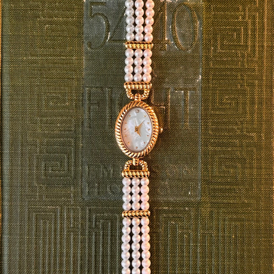 Gold Pearl Watch