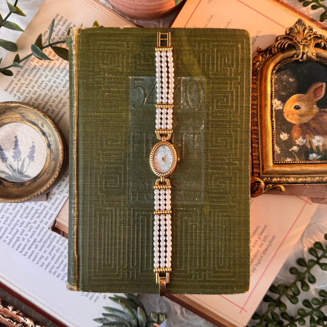 Gold Pearl Watch
