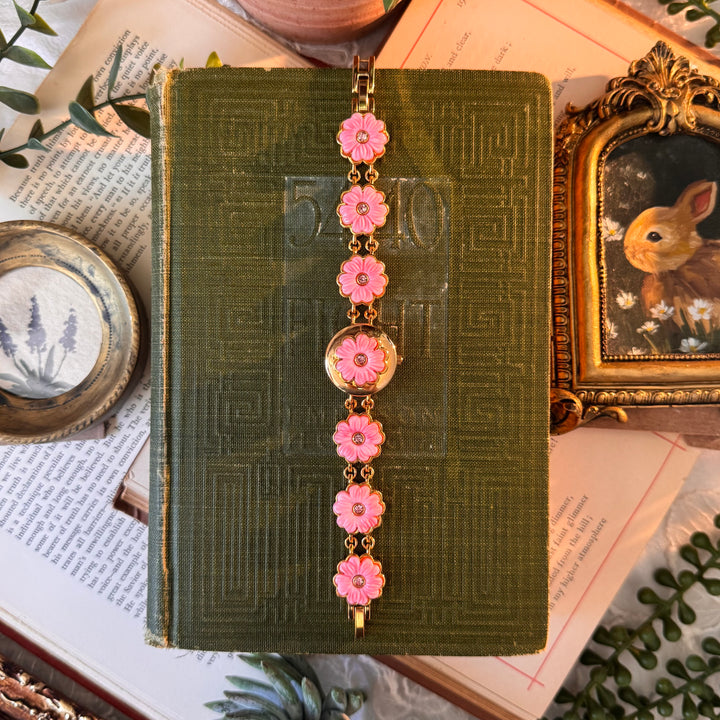 Gold Floral Peekaboo Watch