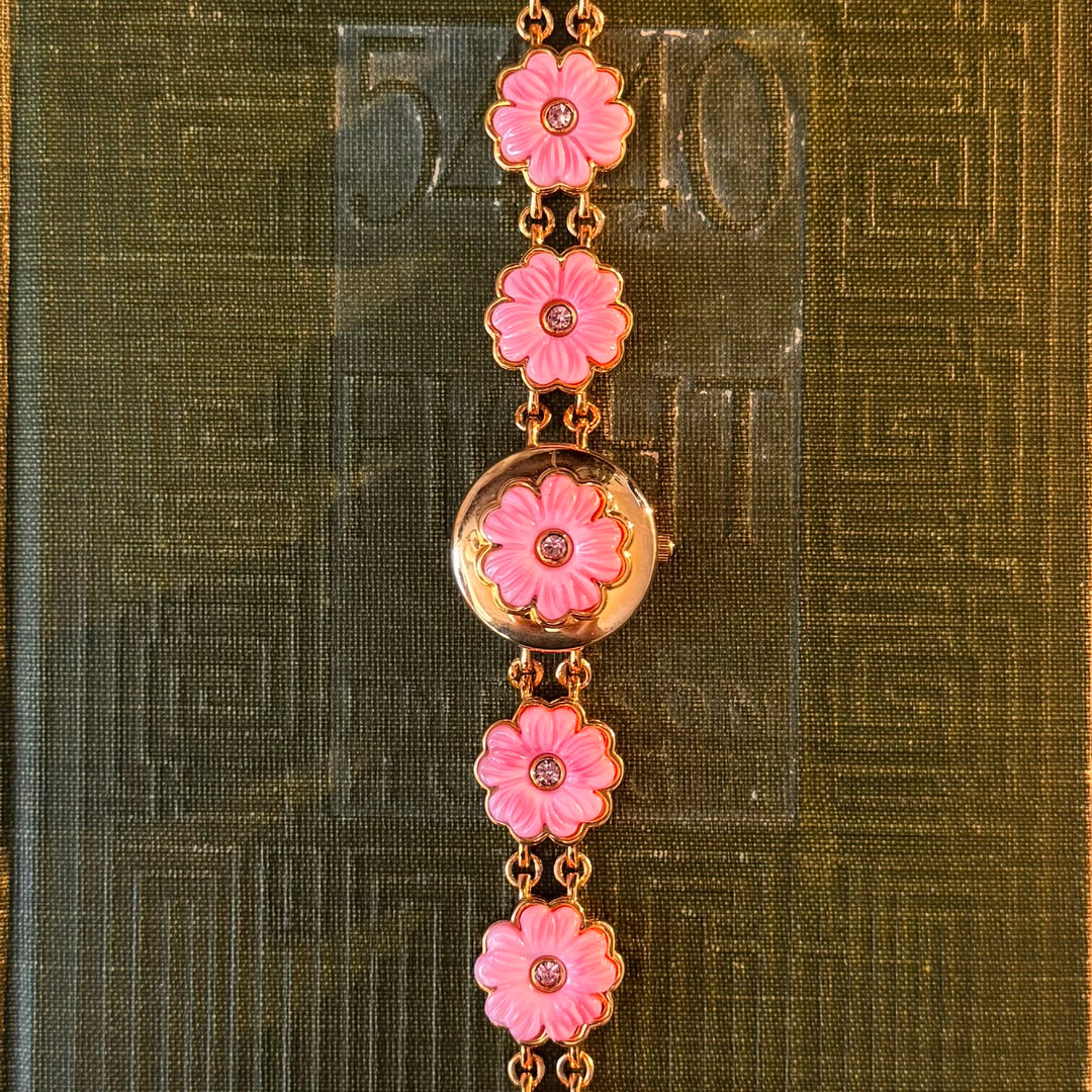 Gold Floral Peekaboo Watch