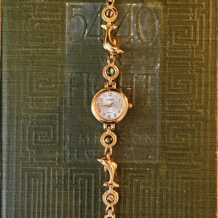 Gold Abalone Dolphin Watch