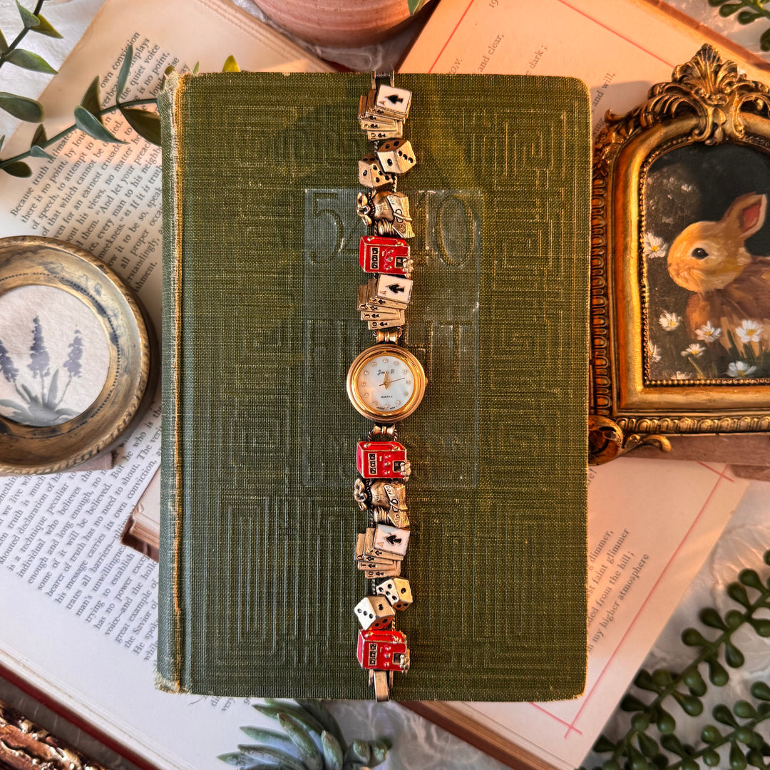 Repurposed Gold Casino Charm Watch