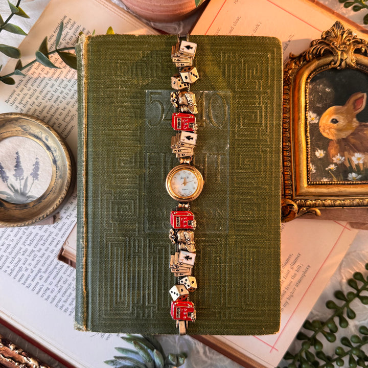 Repurposed Gold Casino Charm Watch