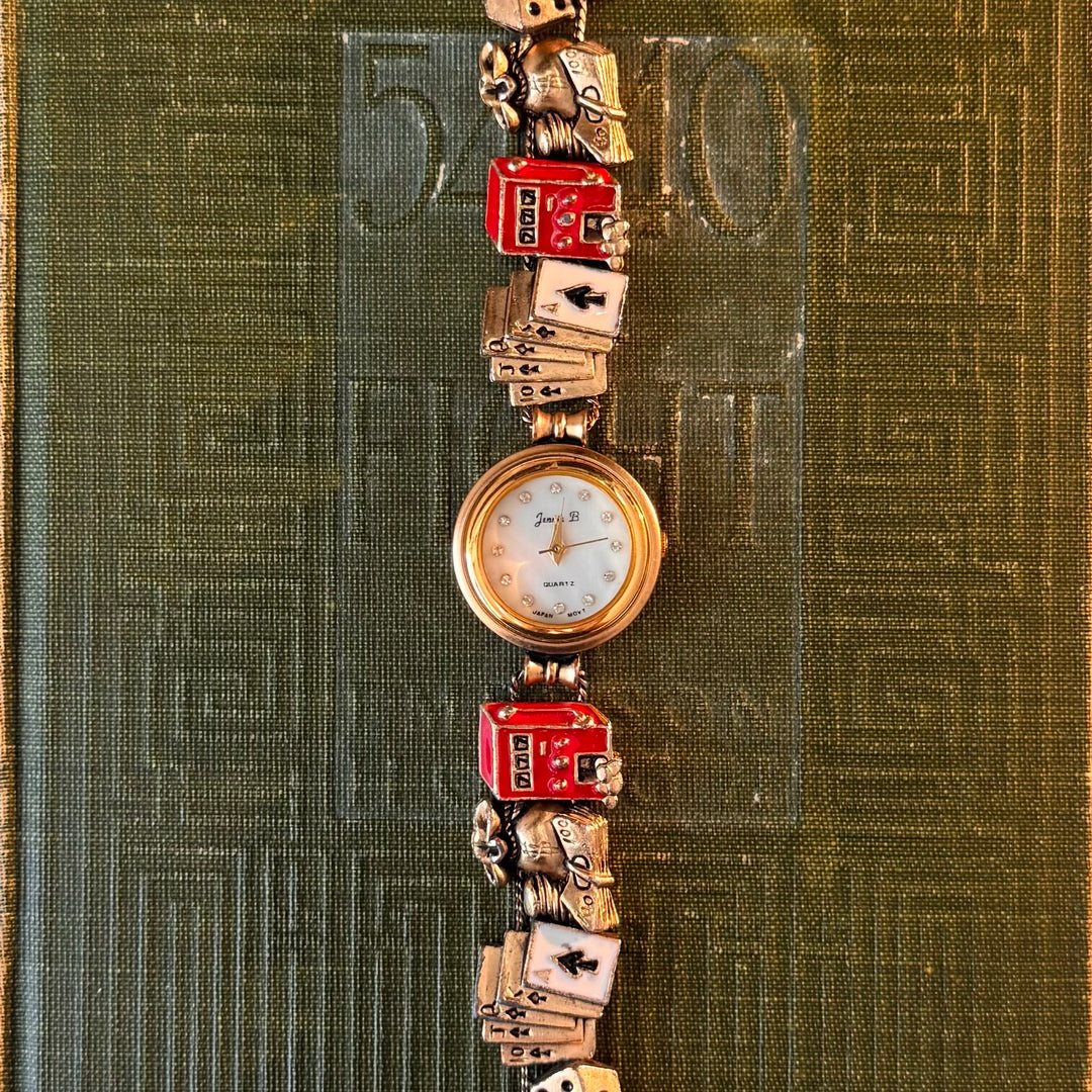 Repurposed Gold Casino Charm Watch