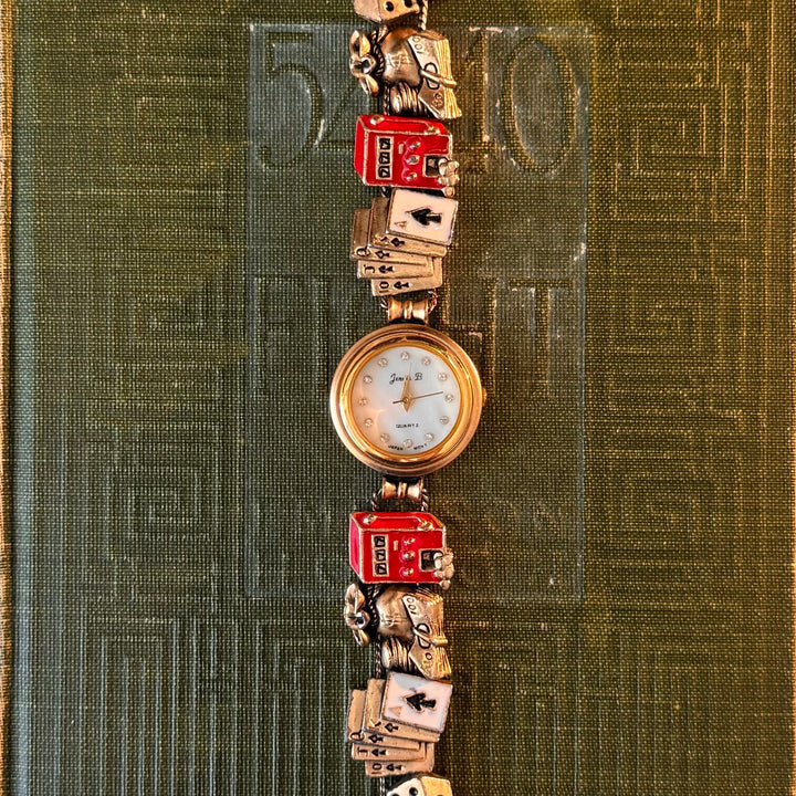 Repurposed Gold Casino Charm Watch