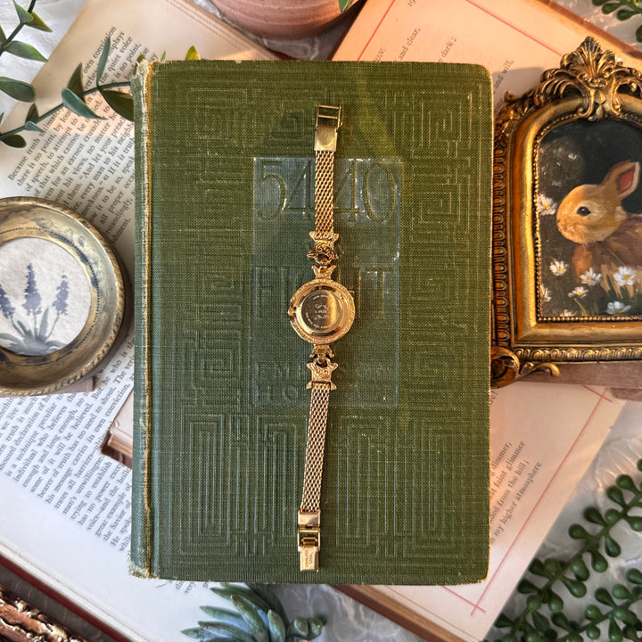 Rare Gold Pearl and Rose Watch