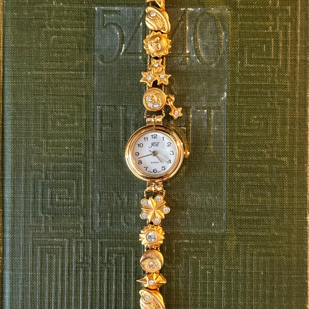 Repurposed Gold Constellation Charm Watch