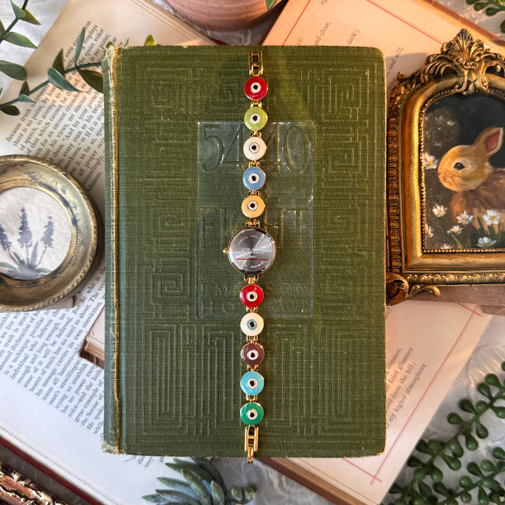 Extremely Rare Flippable Gold Joan Rivers Evil Eye Watch