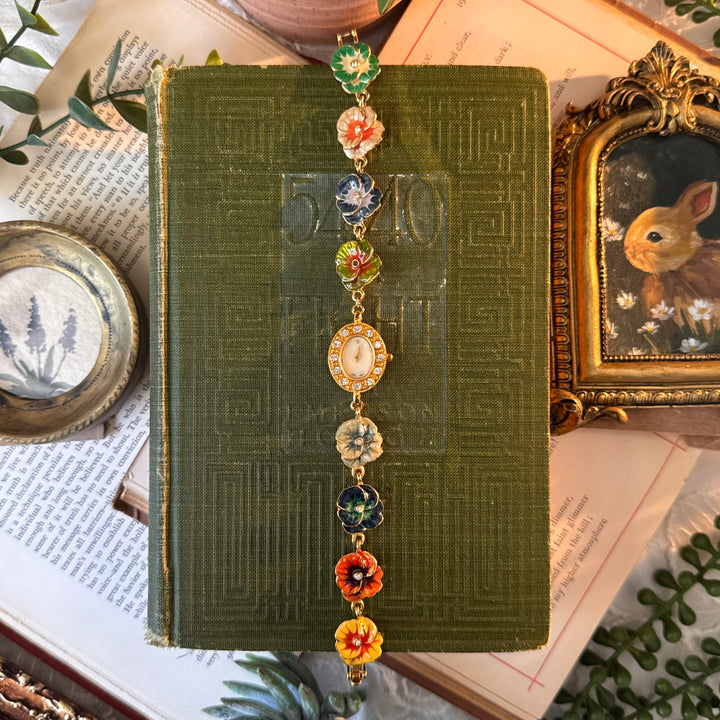 Repurposed Gold Pansy Watch