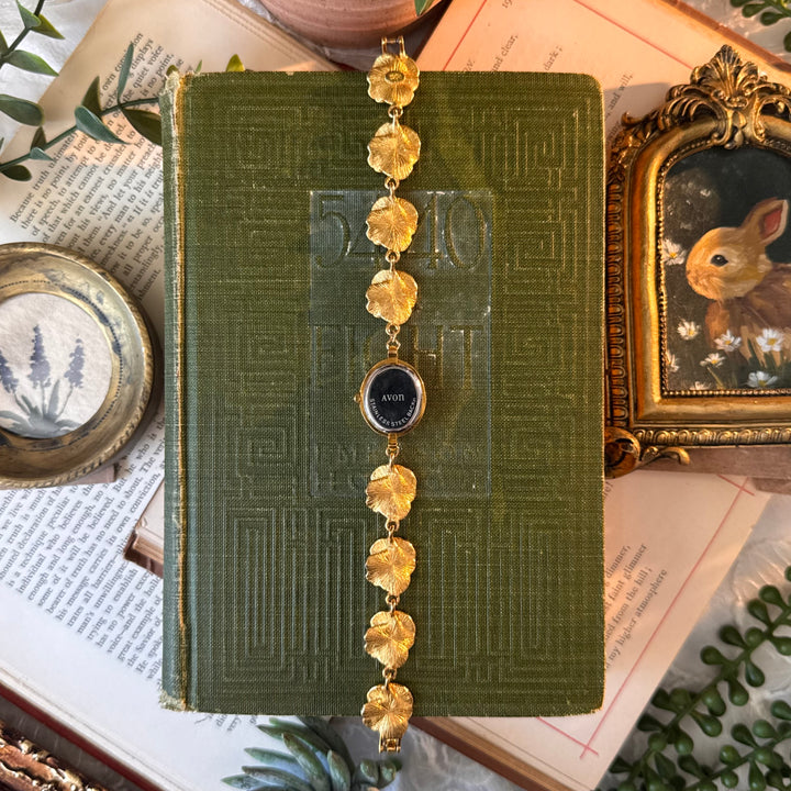 Repurposed Gold Pansy Watch