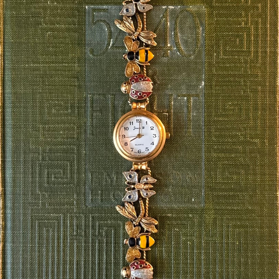 Gold Insect Charm Watch