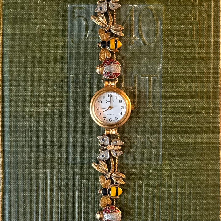 Gold Insect Charm Watch