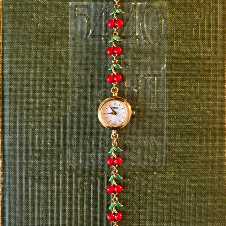 Repurposed Gold Cherry Watch