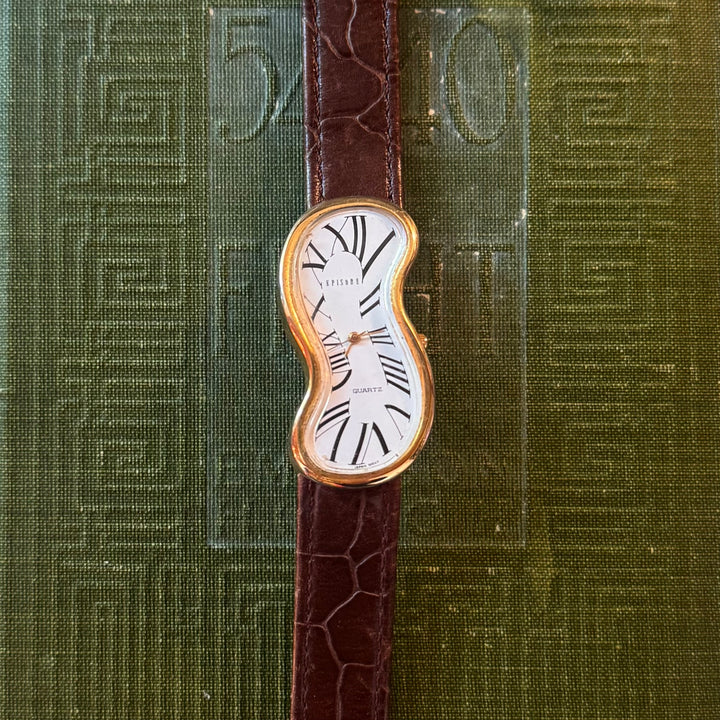 gold Salvador Dali Inspired Watch