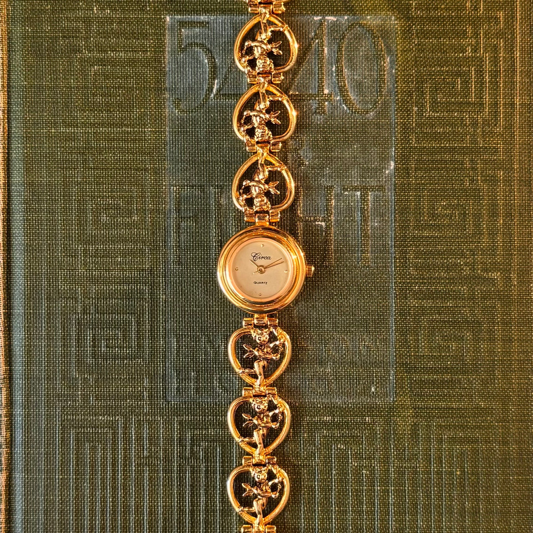 Gold Cherub Heart Watch