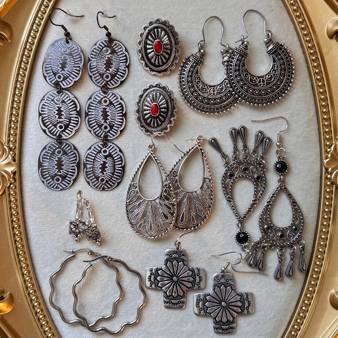 Silver Intricate Earrings