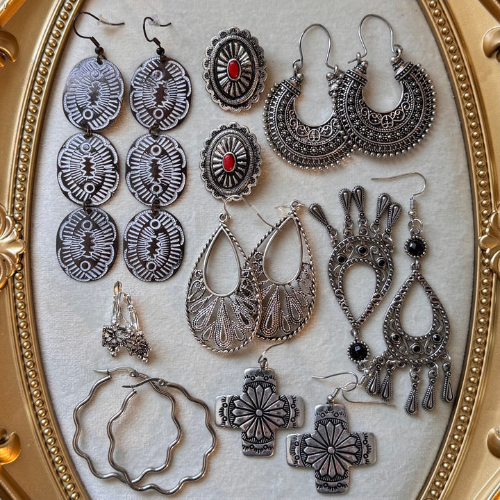 Silver Intricate Earrings