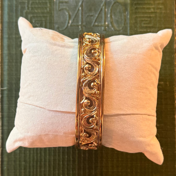 Gold Ornate Bangle Watch