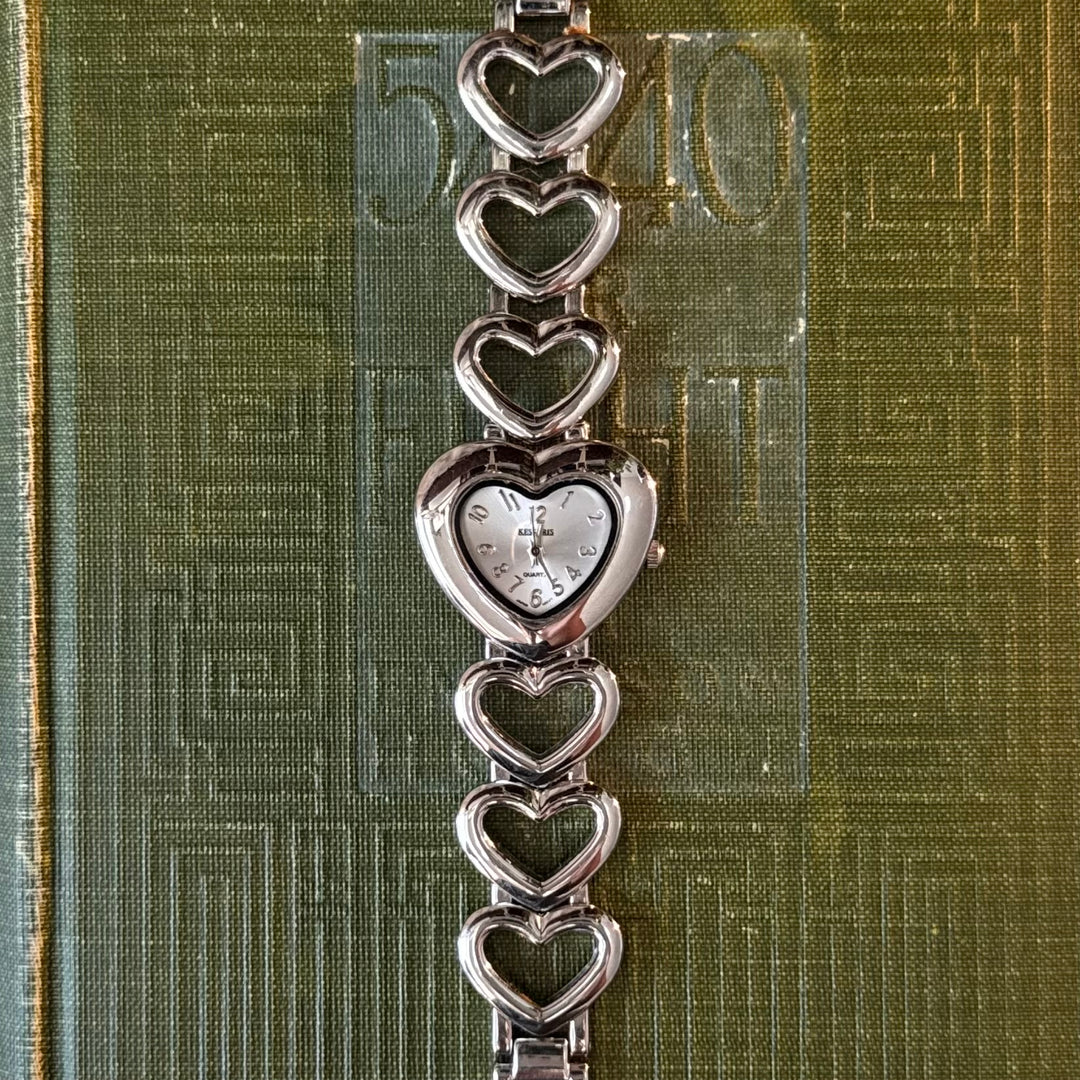 Silver Heart Watch