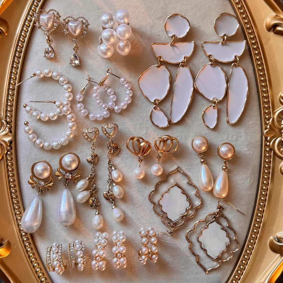 Gold Pearl Earrings