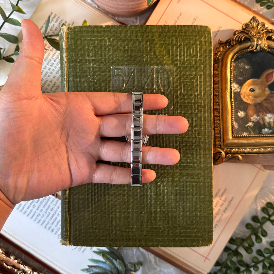 Silver Watch with Yellow Face