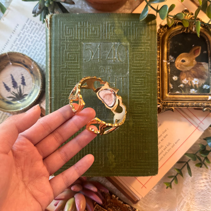 Gold Heart Cuff Watch