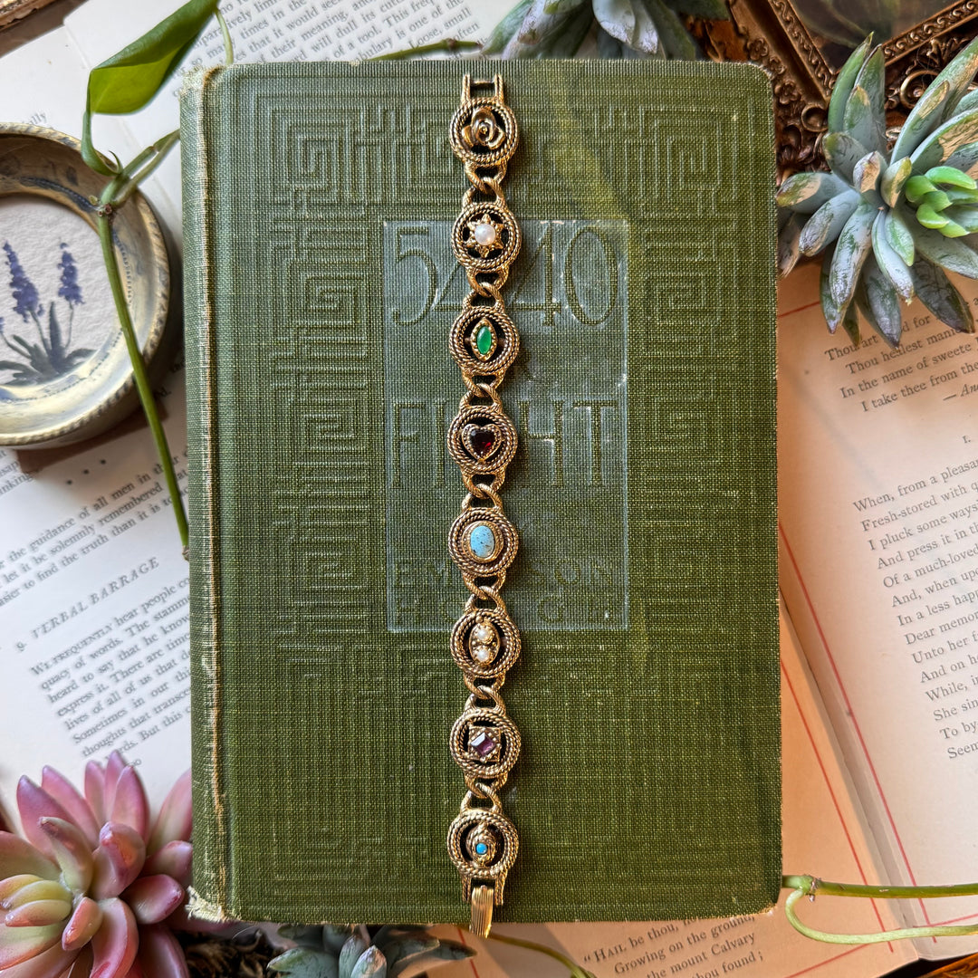 Gold 1970's Charm Bracelet
