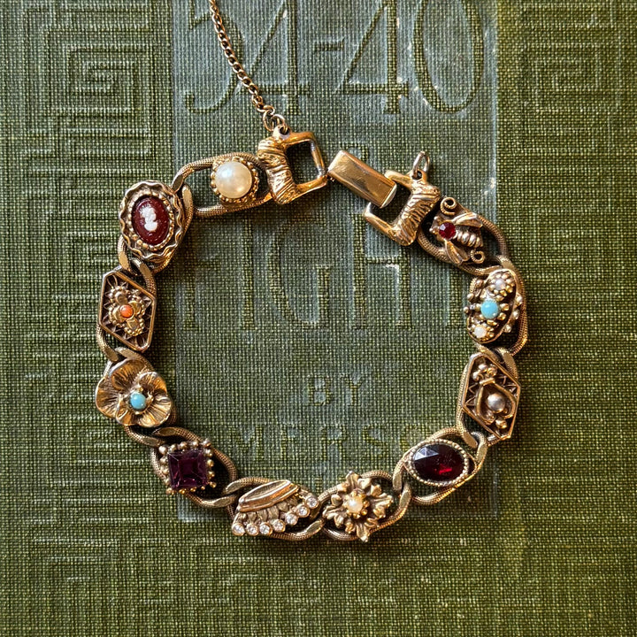 Gold 1970's Charm Bracelet